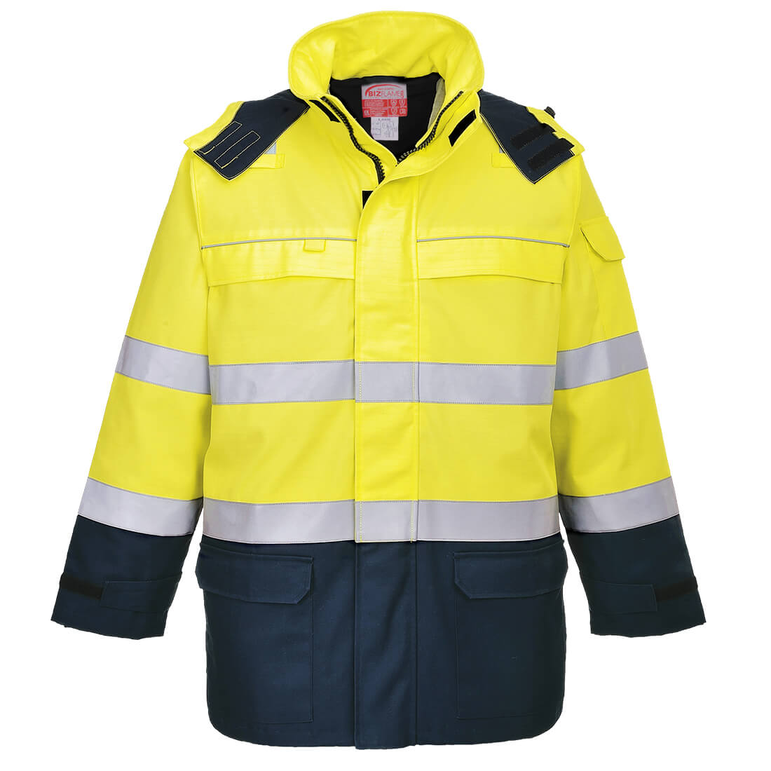 Portwest Bizflame Rain+ Hi-Vis Multi-Norm Constrast FR Jacket