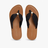 Tommy Hilfiger ELEVATED BEACH Womens Flip Flops Black