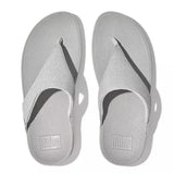 FitFlop LULU SHIMMERLUX Womens Toe Post Sandals Silver