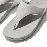 FitFlop LULU SHIMMERLUX Womens Toe Post Sandals Silver