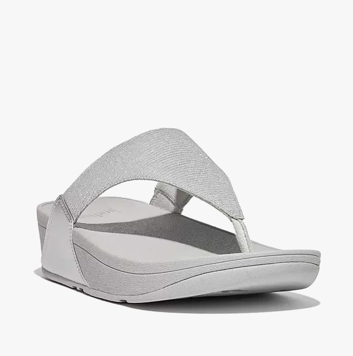 FitFlop LULU SHIMMERLUX Womens Toe Post Sandals Silver