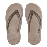 FitFlop IQUSHION OMBRE SPARKLE Womens Flip Flops On Taupe/Pewter