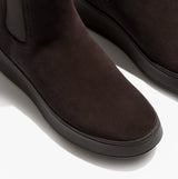 FitFlop F-MODE STITCH WARM SUEDE Ladies Chelsea Boots Chocolate Brown