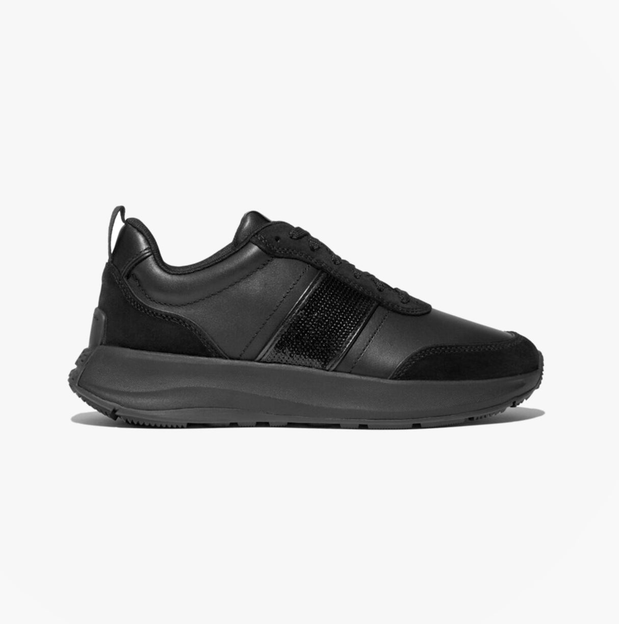 FitFlop F-MODE Womens Leather Trainers Urban Black