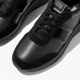 FitFlop F-MODE Womens Leather Trainers Urban Black