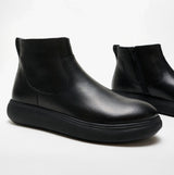 FitFlop iQ-COMFF LEATHER ZIP Womens Chelsea Boots All Black