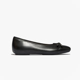 FitFlop DELICATO GLITZ-BOW LEATHER Womens Ballet Black