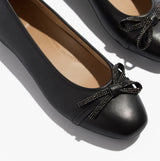 FitFlop DELICATO GLITZ-BOW LEATHER Womens Ballet Black