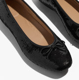 FitFlop DELICATO BOW SEQUIN BALLET Womens Ballet Black