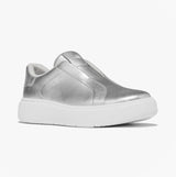 FitFlop 'Ready To Go' LEATHER LACELESS Ladies Sneakers Silver