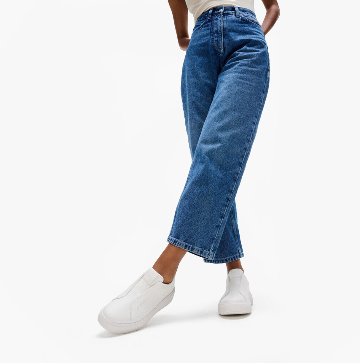 FitFlop 'Ready To Go' LEATHER LACELESS Ladies Sneakers Urban White