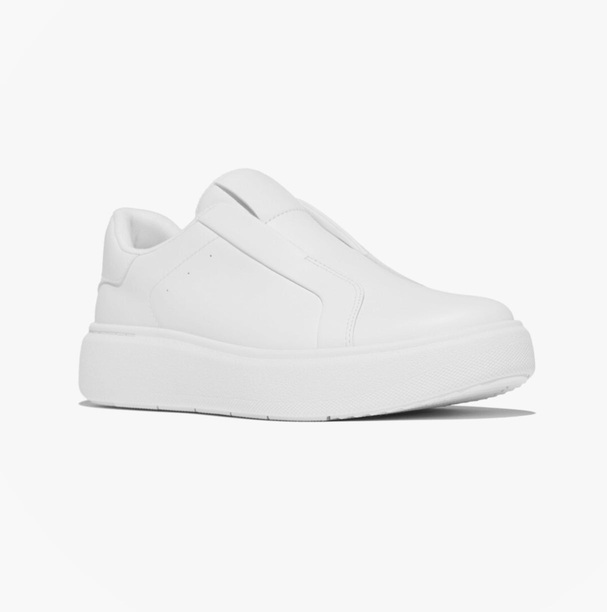 FitFlop 'Ready To Go' LEATHER LACELESS Ladies Sneakers Urban White