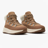 FitFlop F-MODE TEDDY-COLLAR WARM SUEDE Womens Suede Booties Desert Tan