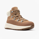 FitFlop F-MODE TEDDY-COLLAR WARM SUEDE Womens Suede Booties Desert Tan