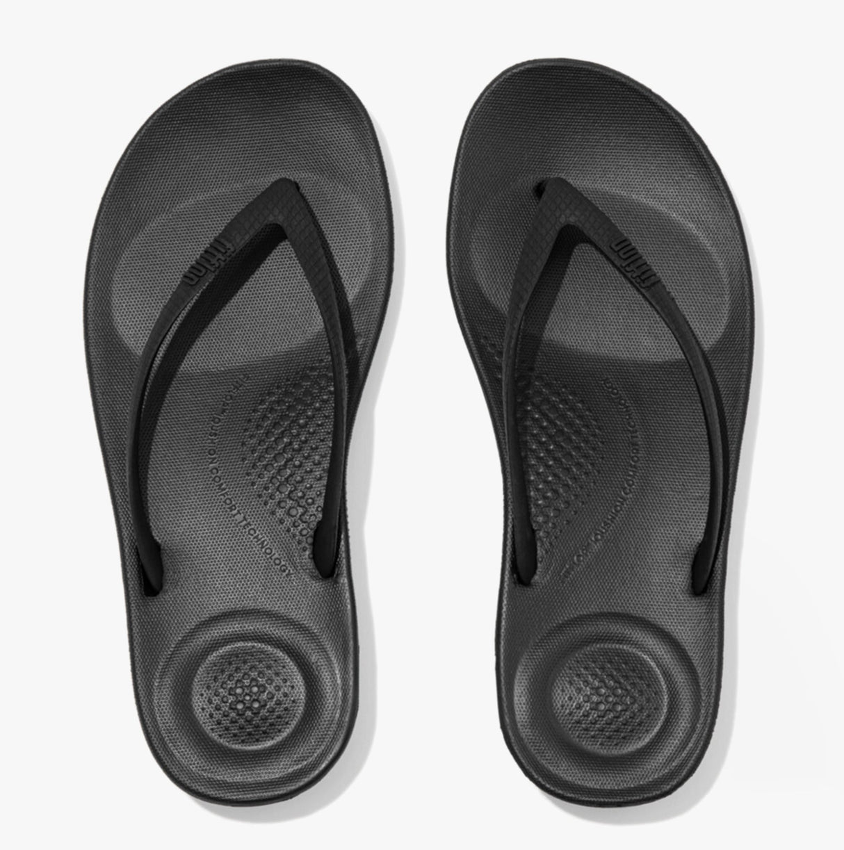 FitFlop IQUSHION Womens Flip Flop All Black