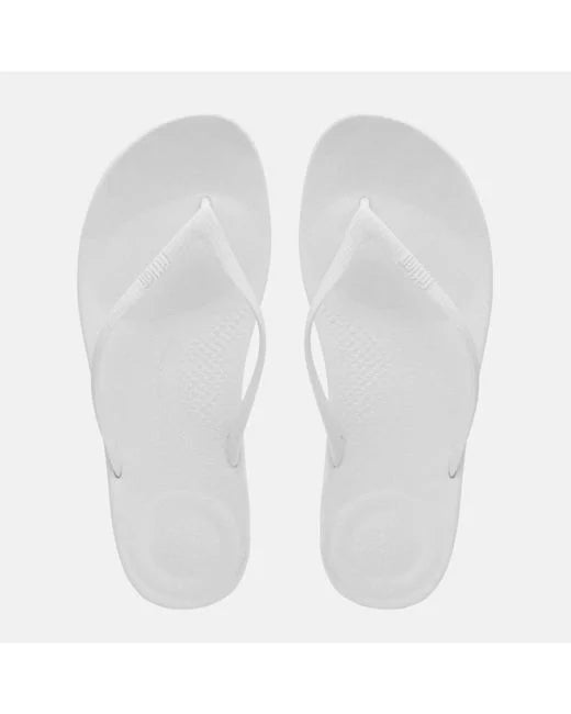 FitFlop IQUSHION Womens Flip Flop Urban White