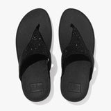 FitFlop LULU CRYSTAL Womens Toe Post All Black