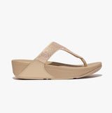 FitFlop LULU CRYSTAL Womens Toe Post Latte Beige