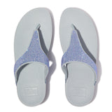 FitFlop LULU CRYSTAL EMBELLISHED Womens Toe Post Sandals Quiet Blue