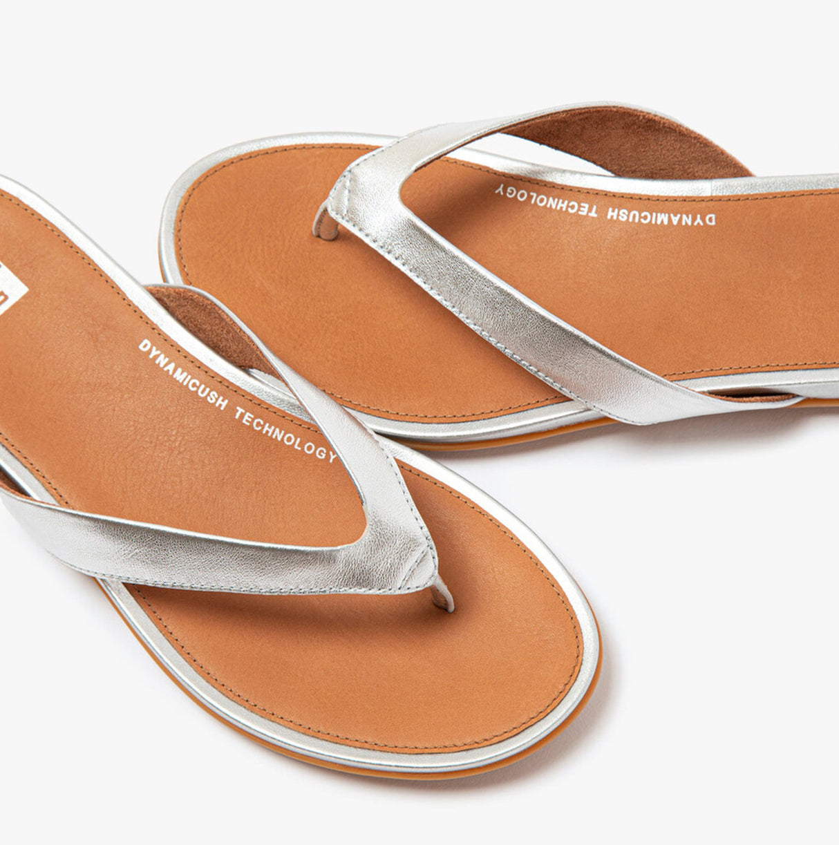 FitFlop GRACIE LEATHER Womens Flip Flops Silver