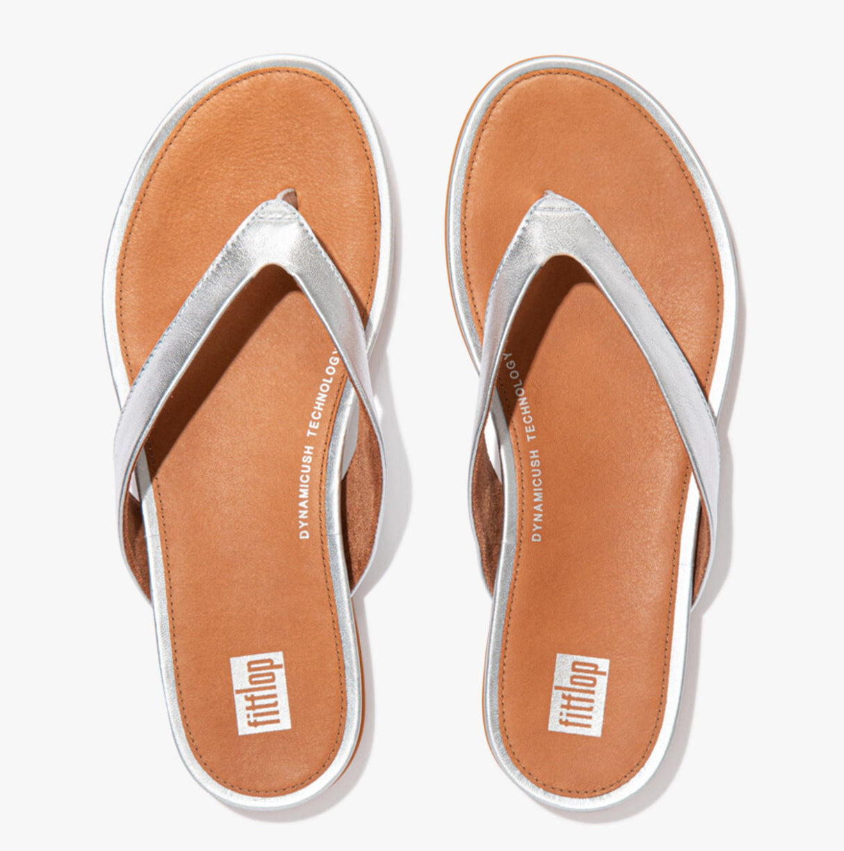 FitFlop GRACIE LEATHER Womens Flip Flops Silver