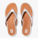 FitFlop GRACIE LEATHER Womens Flip Flops Silver