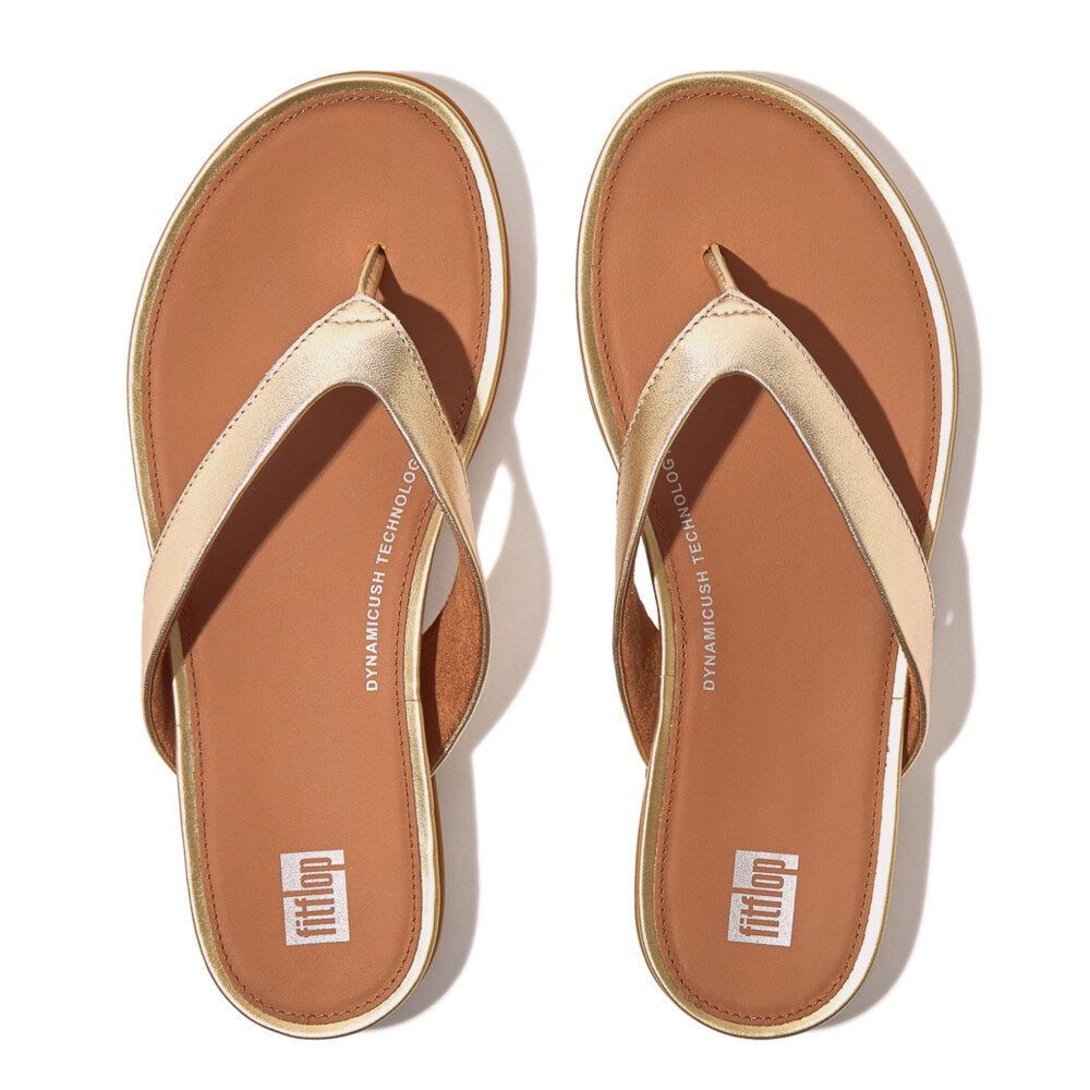 FitFlop GRACIE LEATHER Womens Flip Flops Platino