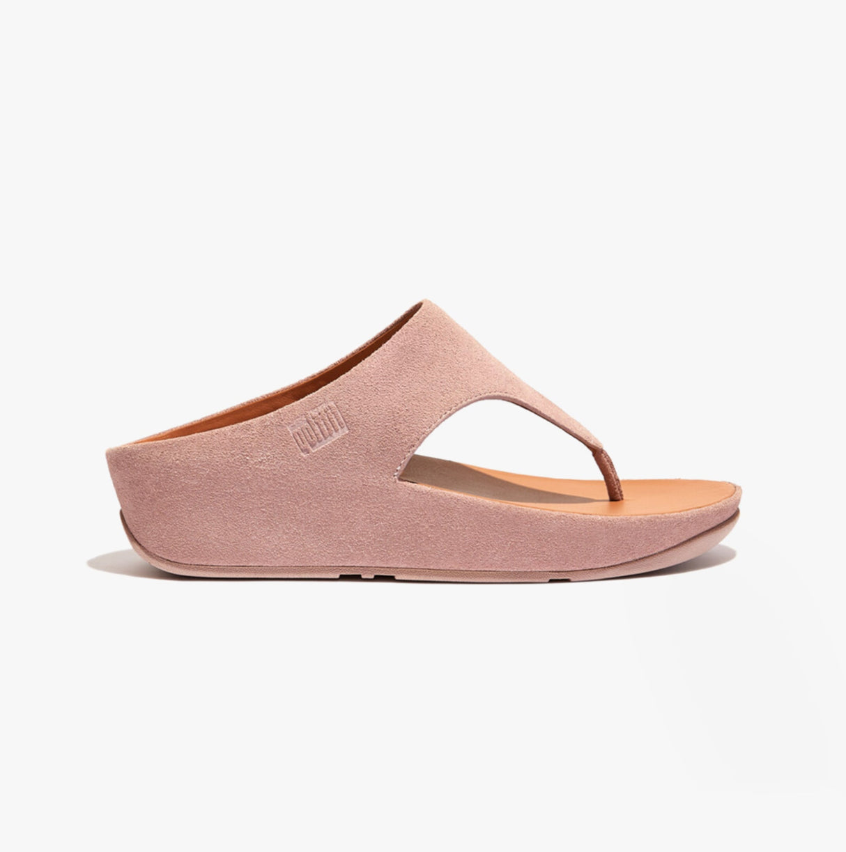 FitFlop SHUV Womens Suede Toe-Post Sandals Pink Sky