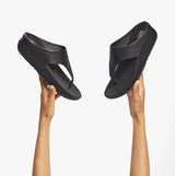 FitFlop SHUV LEATHER TOE-POST Womens Sandals All Black