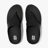 FitFlop SHUV LEATHER TOE-POST Womens Sandals All Black