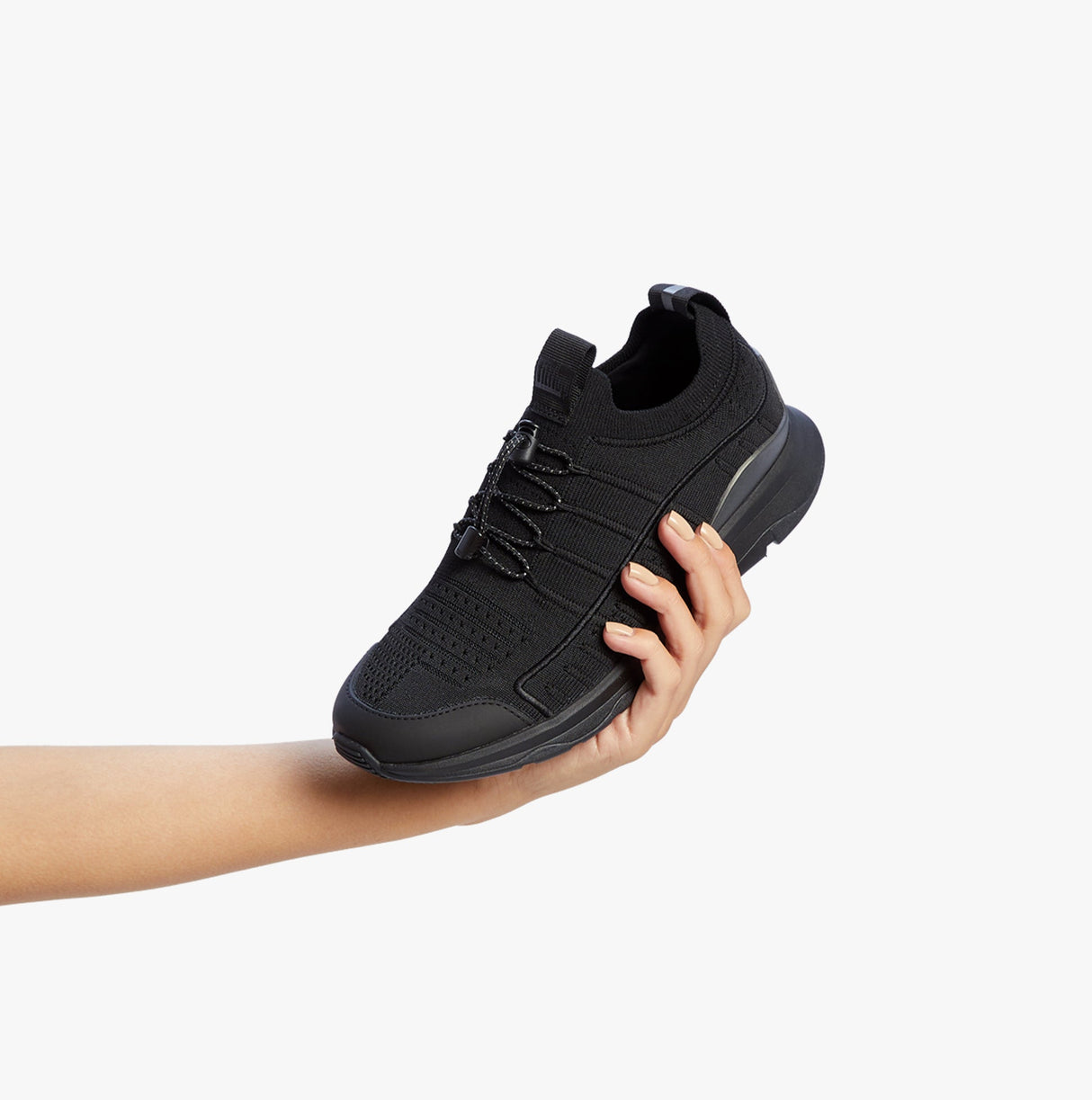 FitFlop VITAMIN FF METAL-POP KNIT Womens Trainers Black/Silver