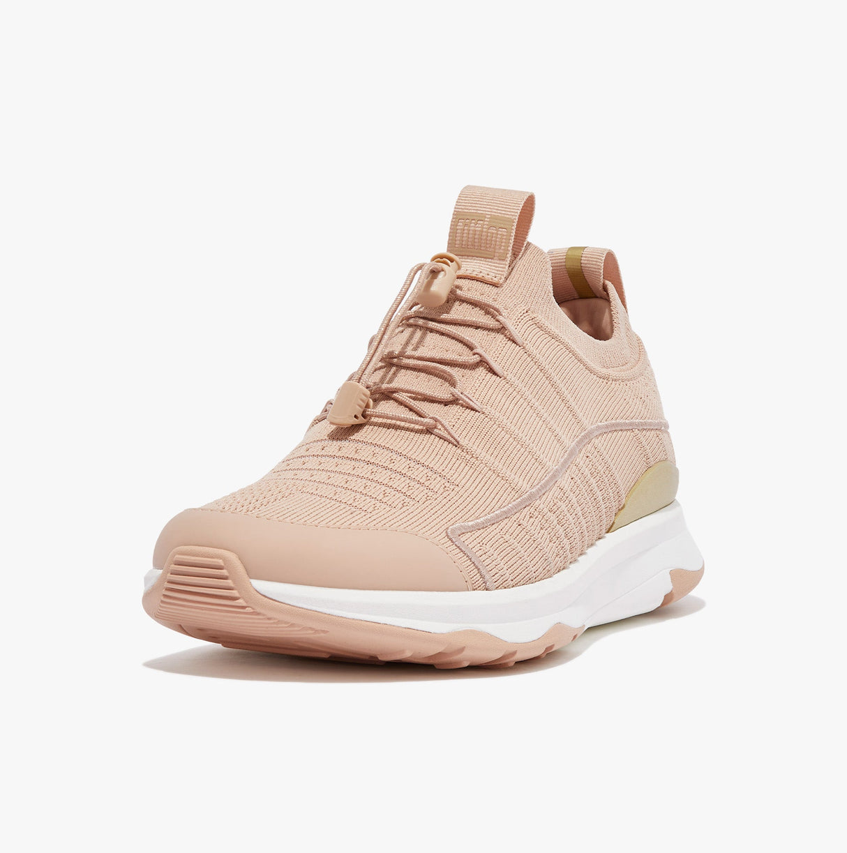 FitFlop VITAMIN FF METAL-POP KNIT Womens Trainers Almond Tan/Platino