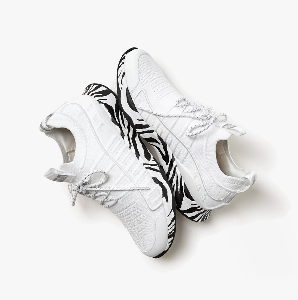 FitFlop VITAMIN FF Womens Knit Sport Trainers Urban White Mix