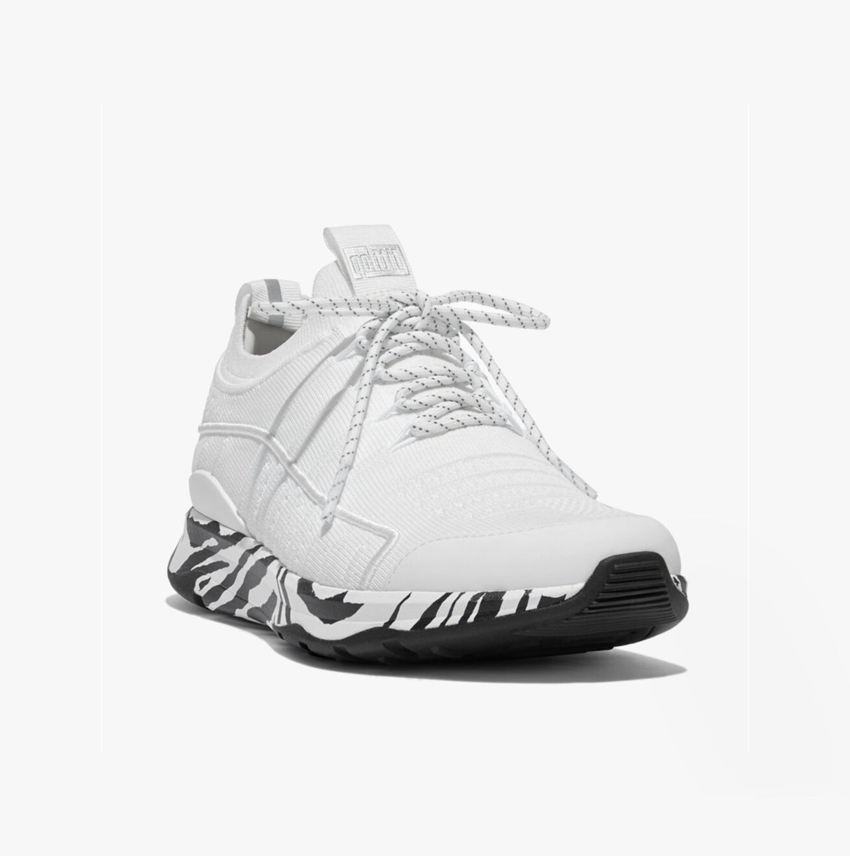 FitFlop VITAMIN FF Womens Knit Sport Trainers Urban White Mix