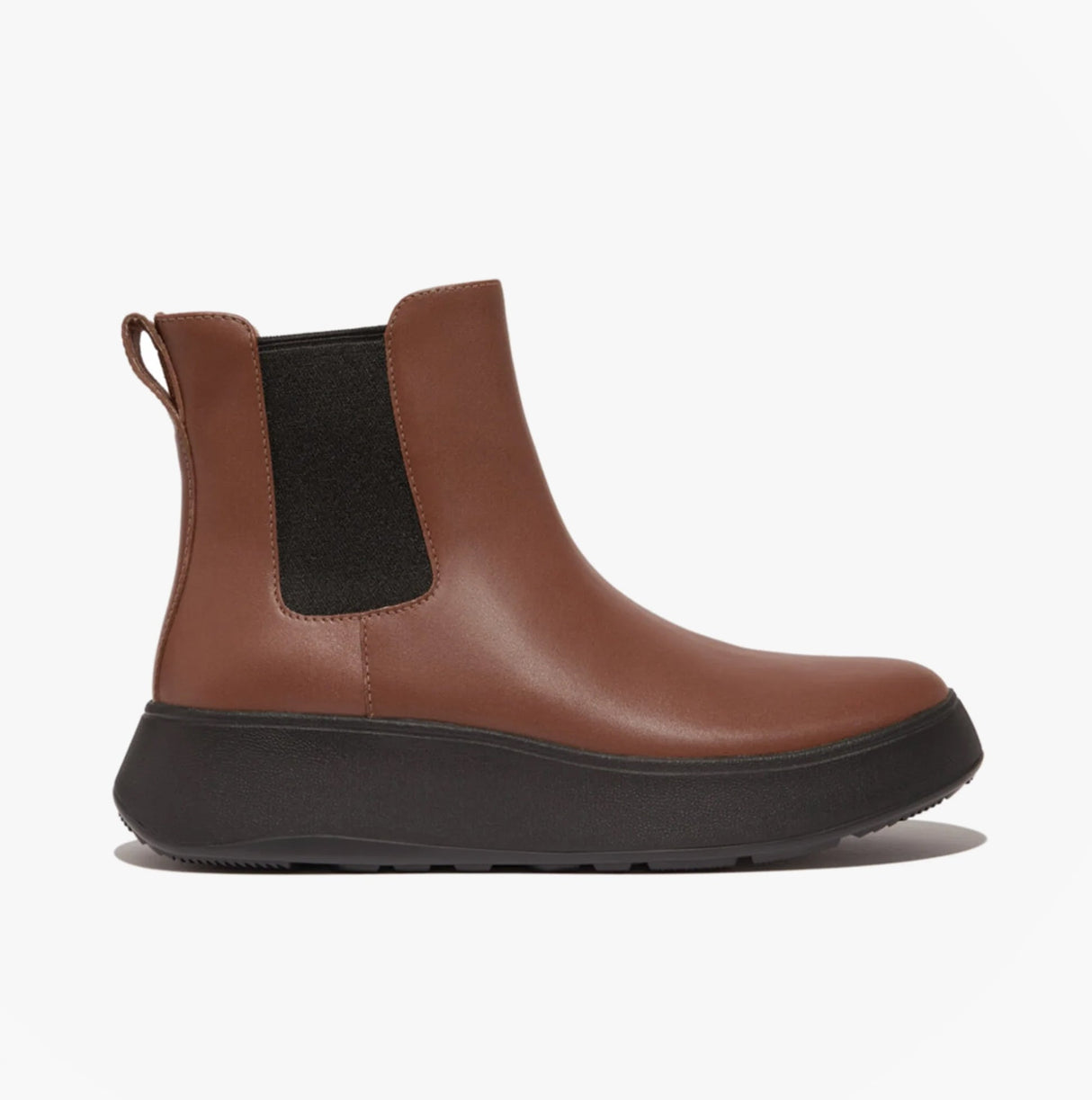 FitFlop F-MODE FLATFORM Womens Chelsea Boots Rich Brown
