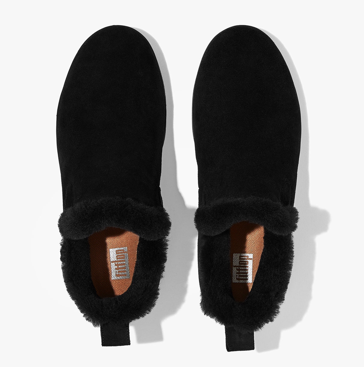 FitFlop RALLY SHEARLING-LINED Womens Trainers All Black