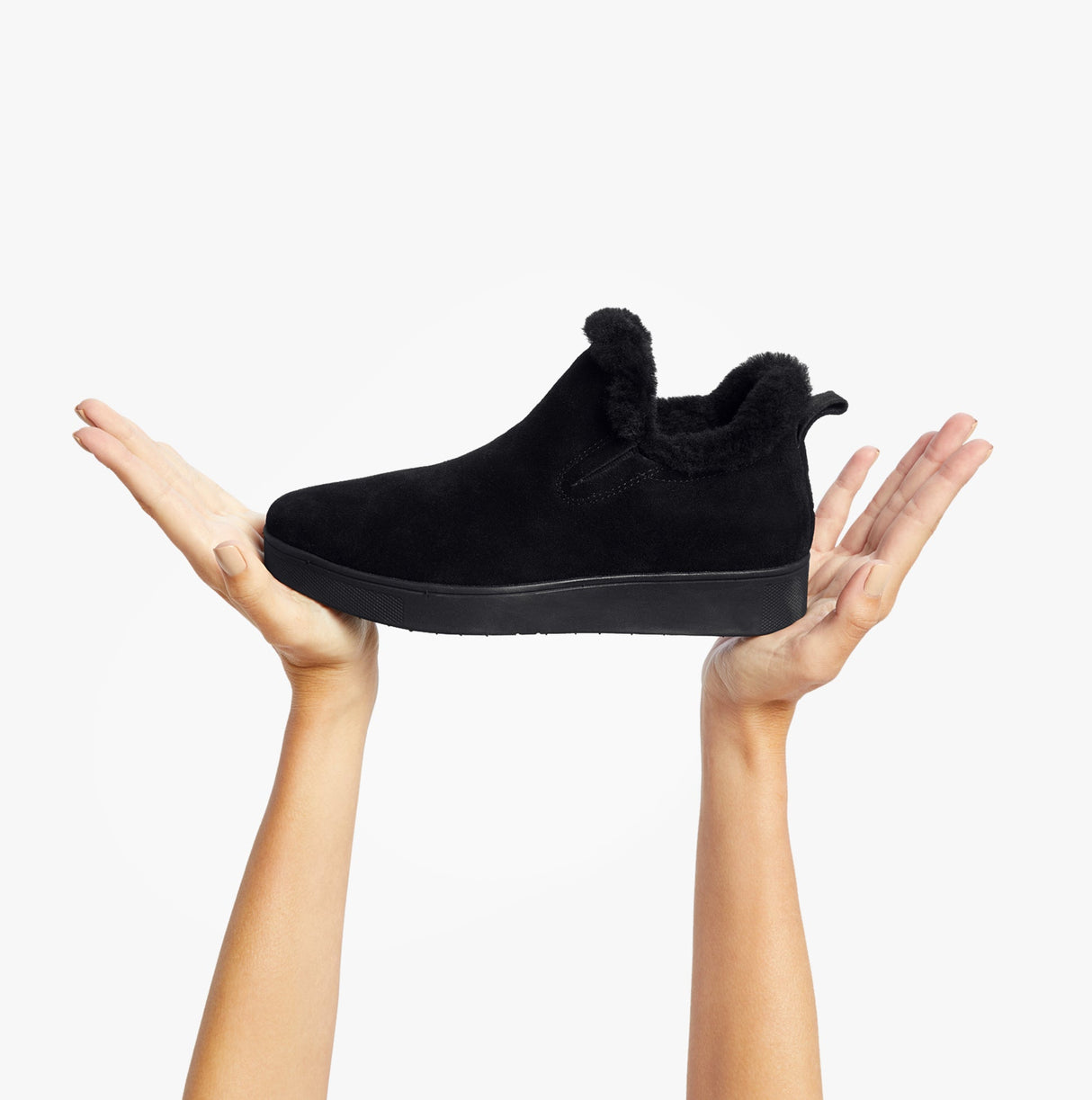 FitFlop RALLY SHEARLING-LINED Womens Trainers All Black