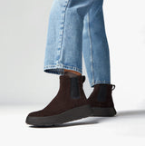 FitFlop F-MODE SUEDE FLATFORM Womens Chelsea Boots Chocolate Brown