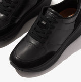 FitFlop F-MODE LEATHER/SUEDE FLATFORM Womens Trainers All Black