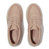 FitFlop F-MODE LEATHER Womens Flatform Trainers Classic Beige