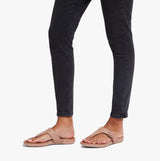 FitFlop GRACIE RUBBER-BUCKLE LEATHER Womens Toe Post Beige