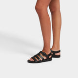 FitFlop GRACIE RUBBER-BUCKLE Womens Fisherman Sandals All Black