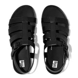 FitFlop GRACIE RUBBER-BUCKLE Womens Fisherman Sandals All Black