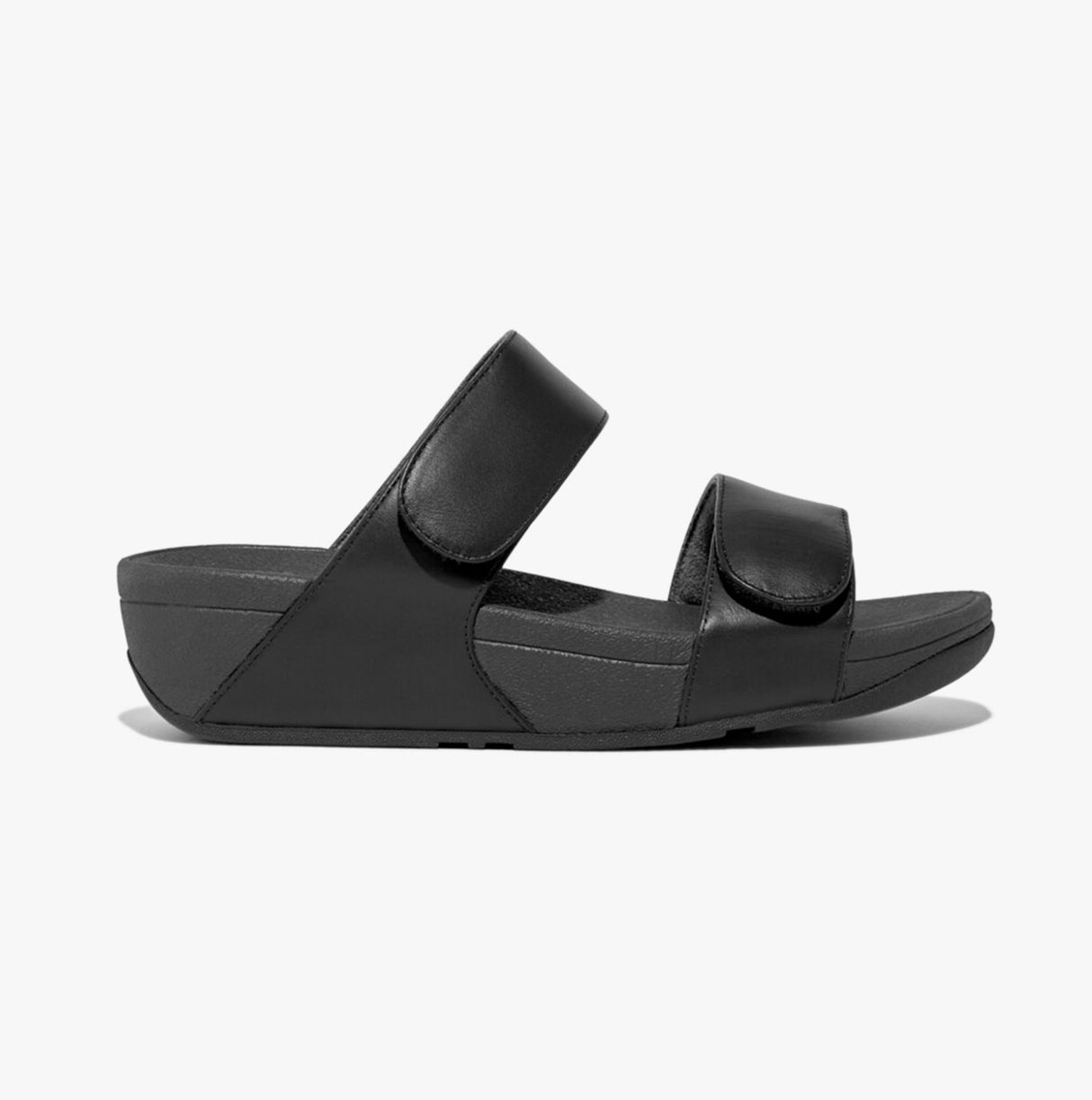 FitFlop LULU ADJUSTABLE LEATHER Womens Slides All Black