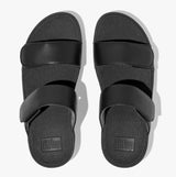 FitFlop LULU ADJUSTABLE LEATHER Womens Slides All Black