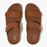 FitFlop LULU ADJUSTABLE LEATHER Womens Slides Light Tan