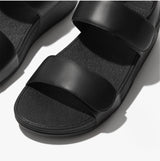 FitFlop LULU Womens Adjustable Back-Strap Sandals All Black