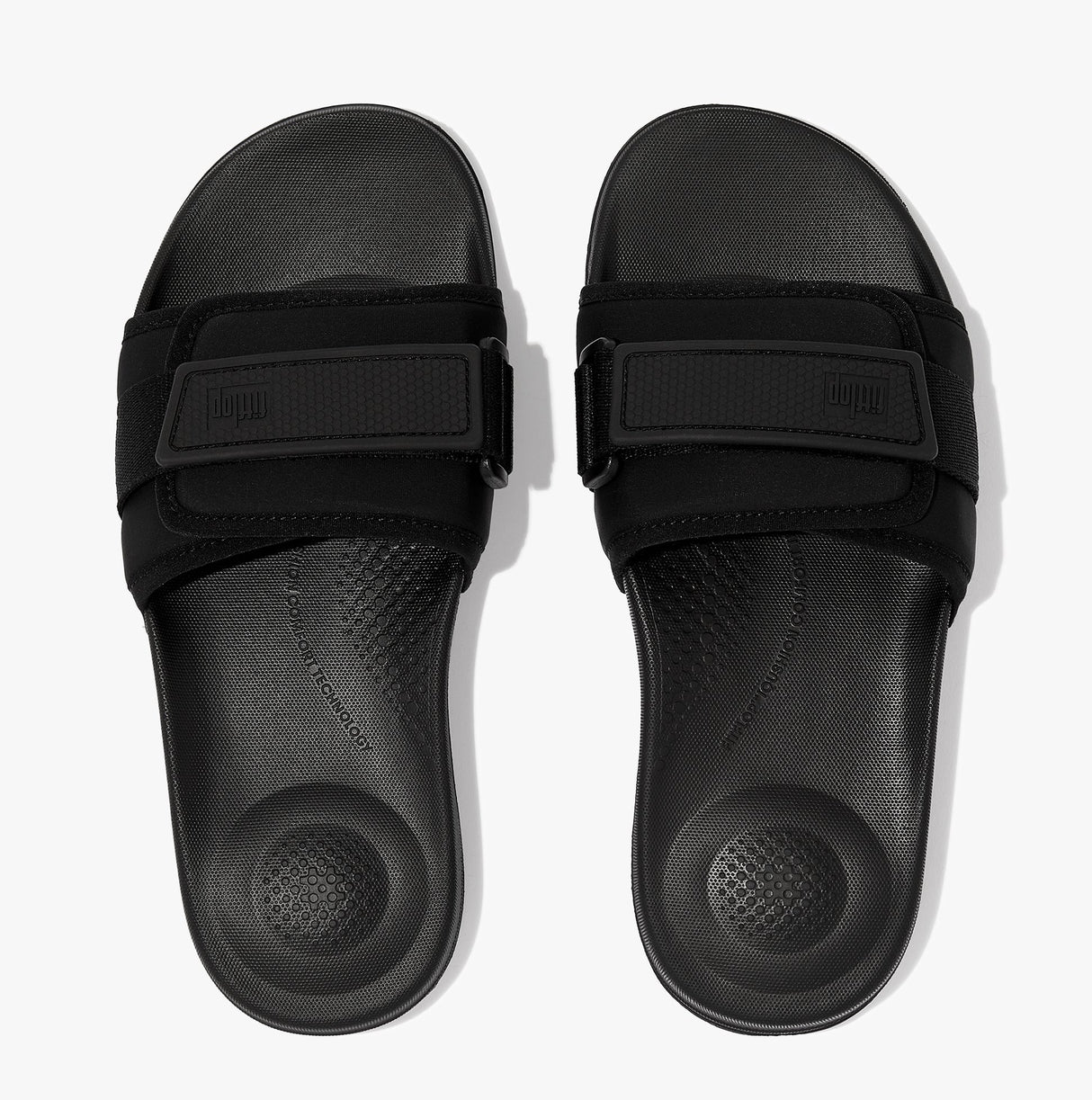 FitFlop iQUSHION ADJUSTABLE POOL Womens Slides All Black