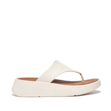 FitFlop F-MODE LEATHER FLATFORM Womens Toe Post Sandals Cream
