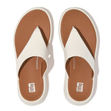 FitFlop F-MODE LEATHER FLATFORM Womens Toe Post Sandals Cream